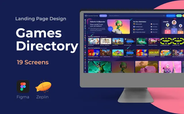 Game Community Website — Landing Page UI/UX tasarımı